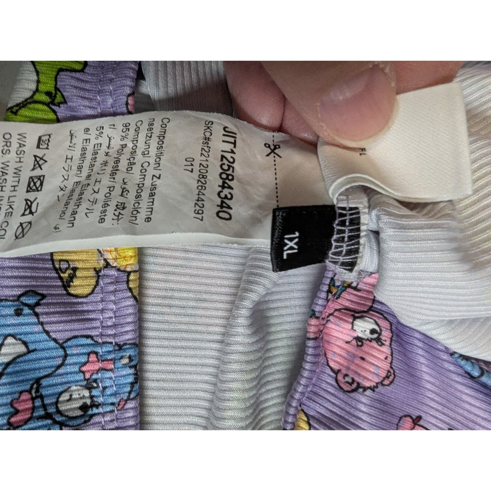 SHEIN Care Bears‎ Print Ribbed Tube Top Lavender 1XL - Picture 7 of 8